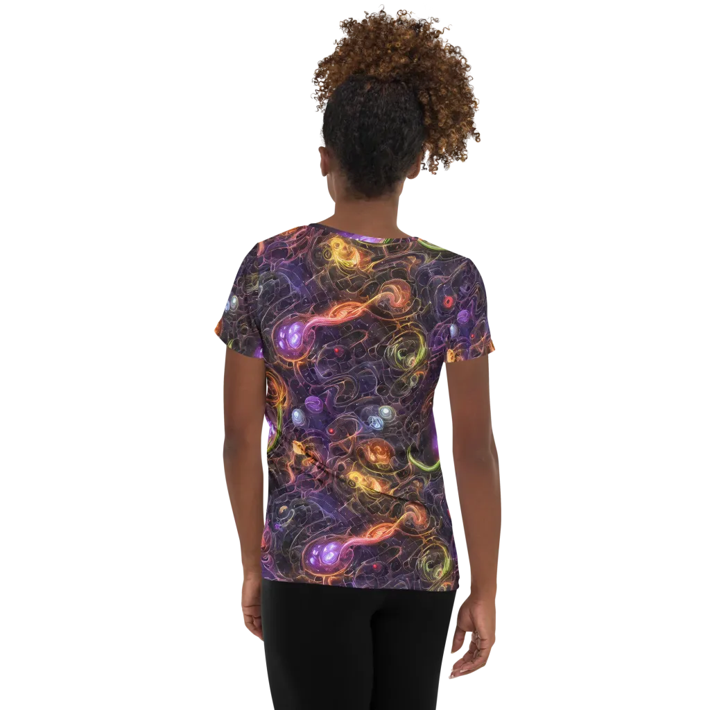 Luminous Gravity on Women's Athletic T-Shirt — Back