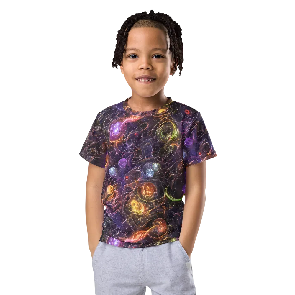 Luminous Gravity on Kids Crew Neck T-Shirt — Front