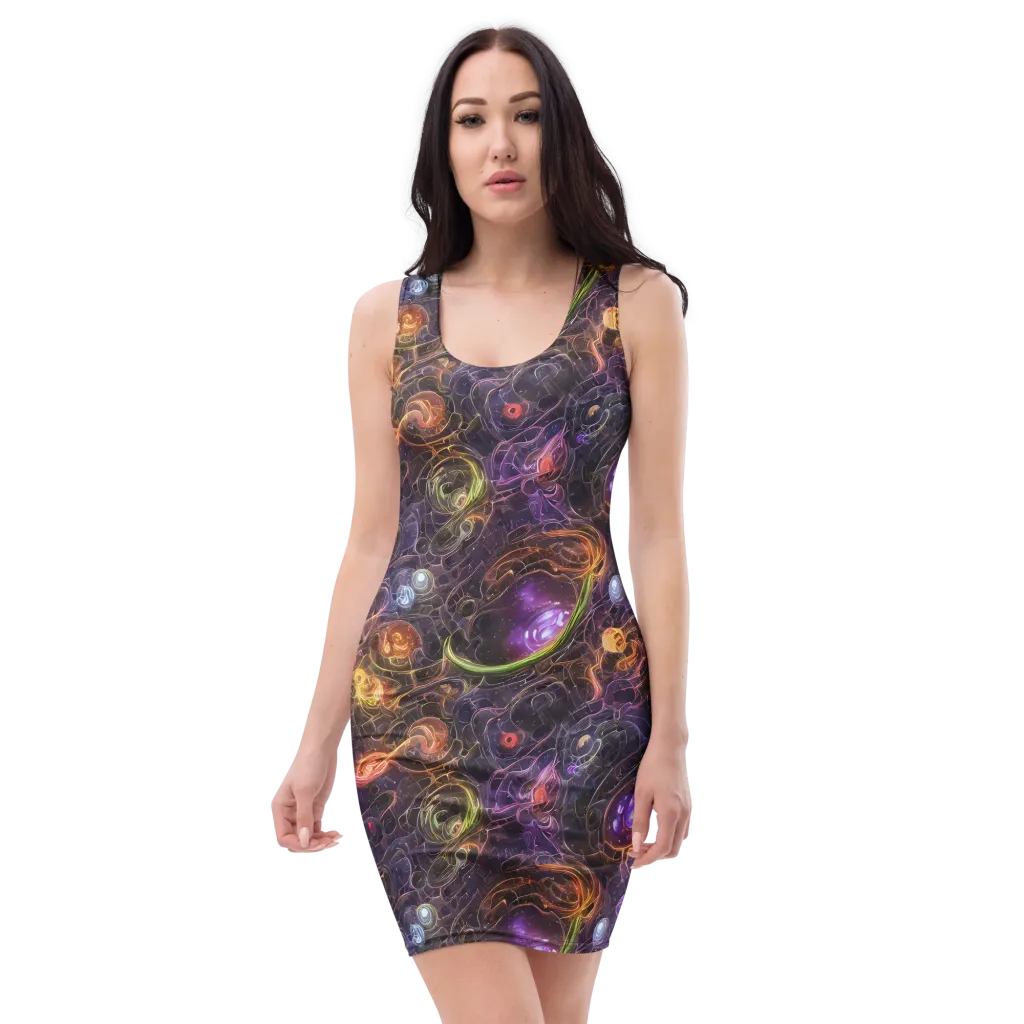 Luminous Gravity on Bodycon Dress — Front