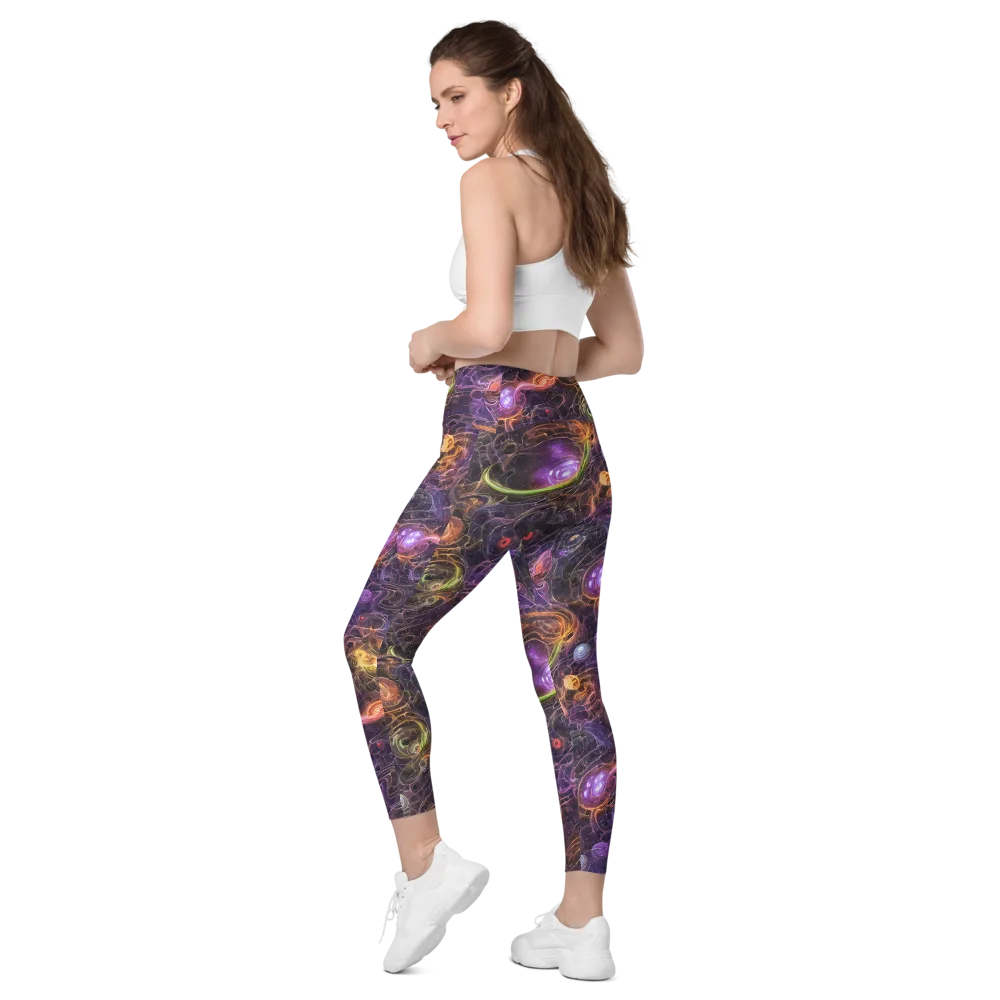 Luminous Gravity on Leggings with Pockets — Left Back