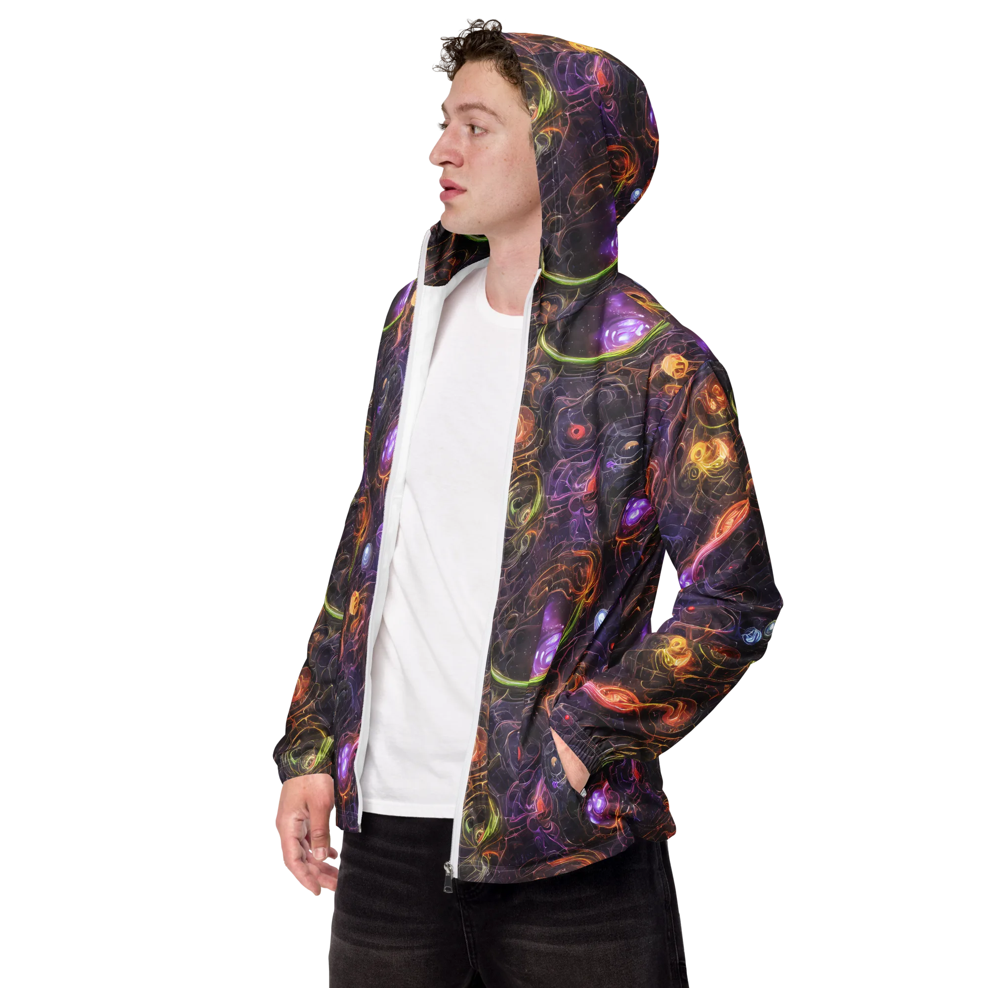 Luminous Gravity on Men's Windbreaker — Left Front