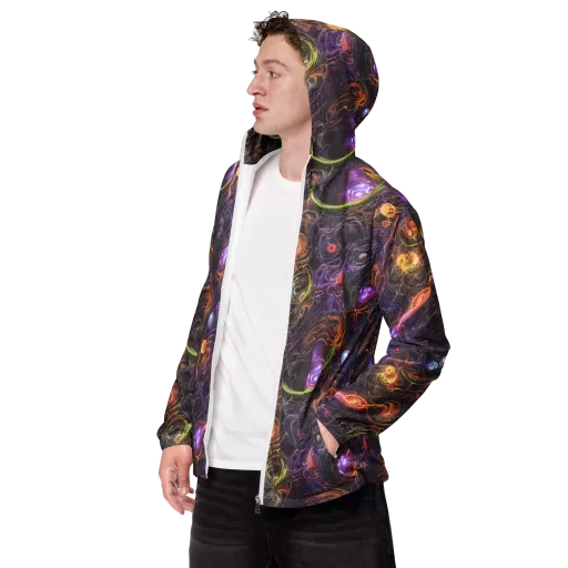 Luminous Gravity on a Men's Windbreaker