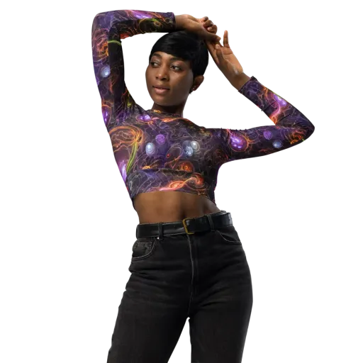 Luminous Gravity on a Long Sleeve Crop Top