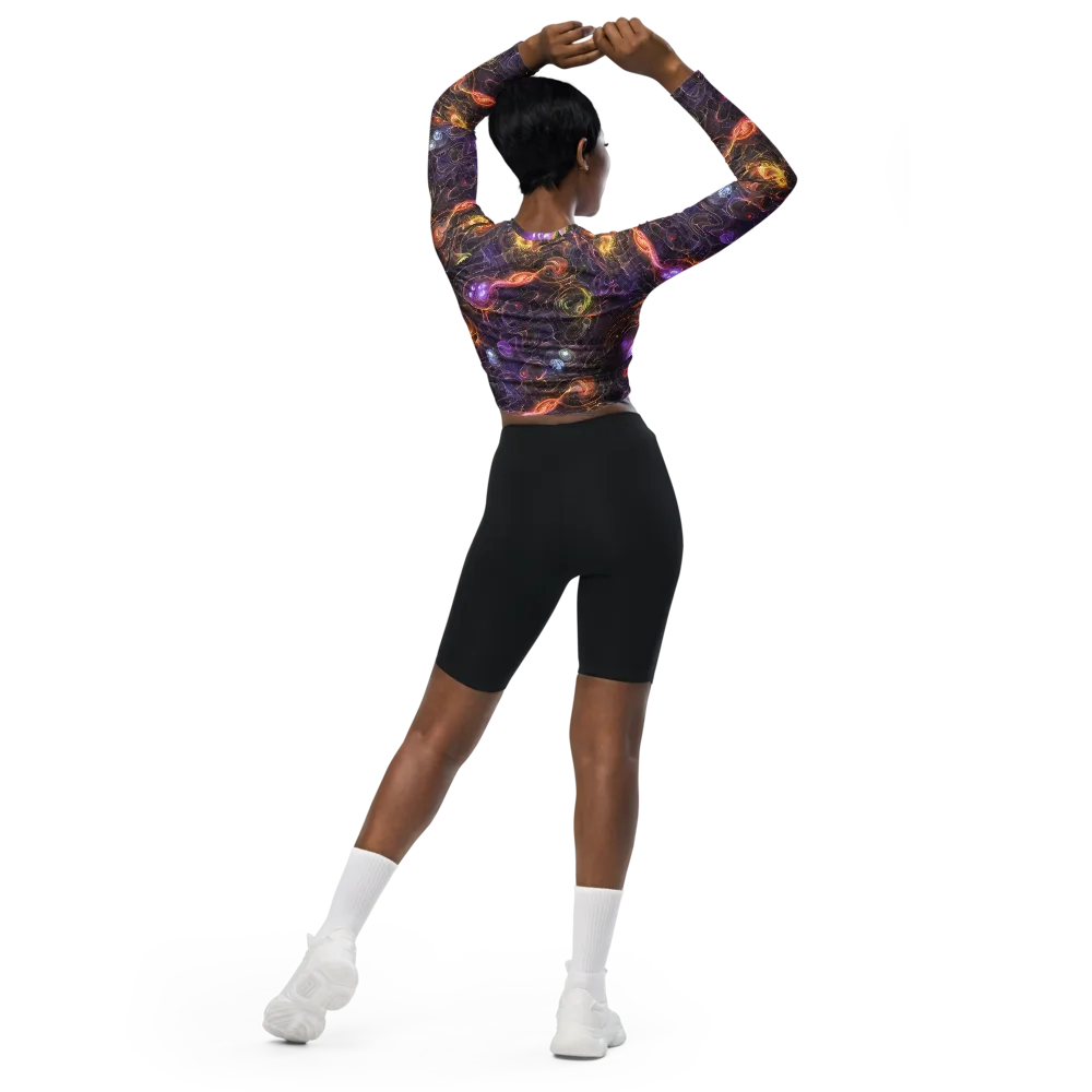 Luminous Gravity on Long Sleeve Crop Top — Back