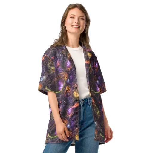 Luminous Gravity on a Button Shirt