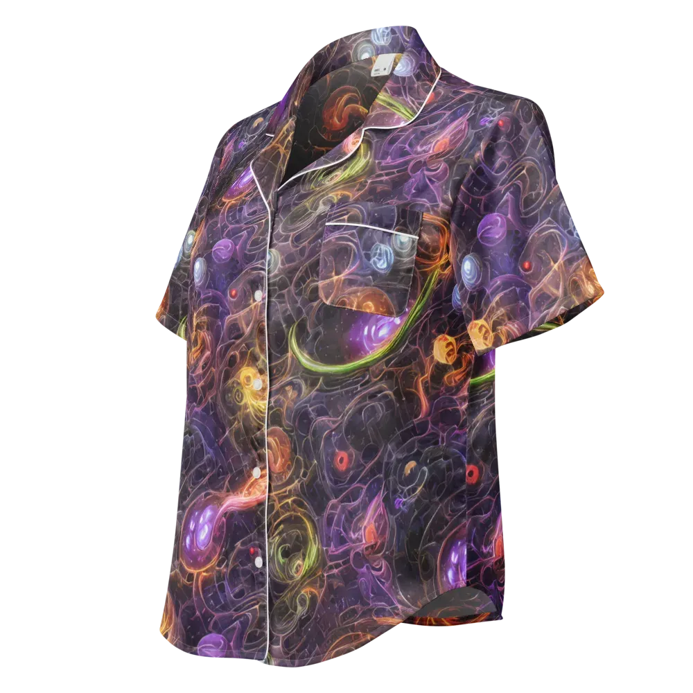 Luminous Gravity on Women's Short Sleeve Pajama Top — Left Front