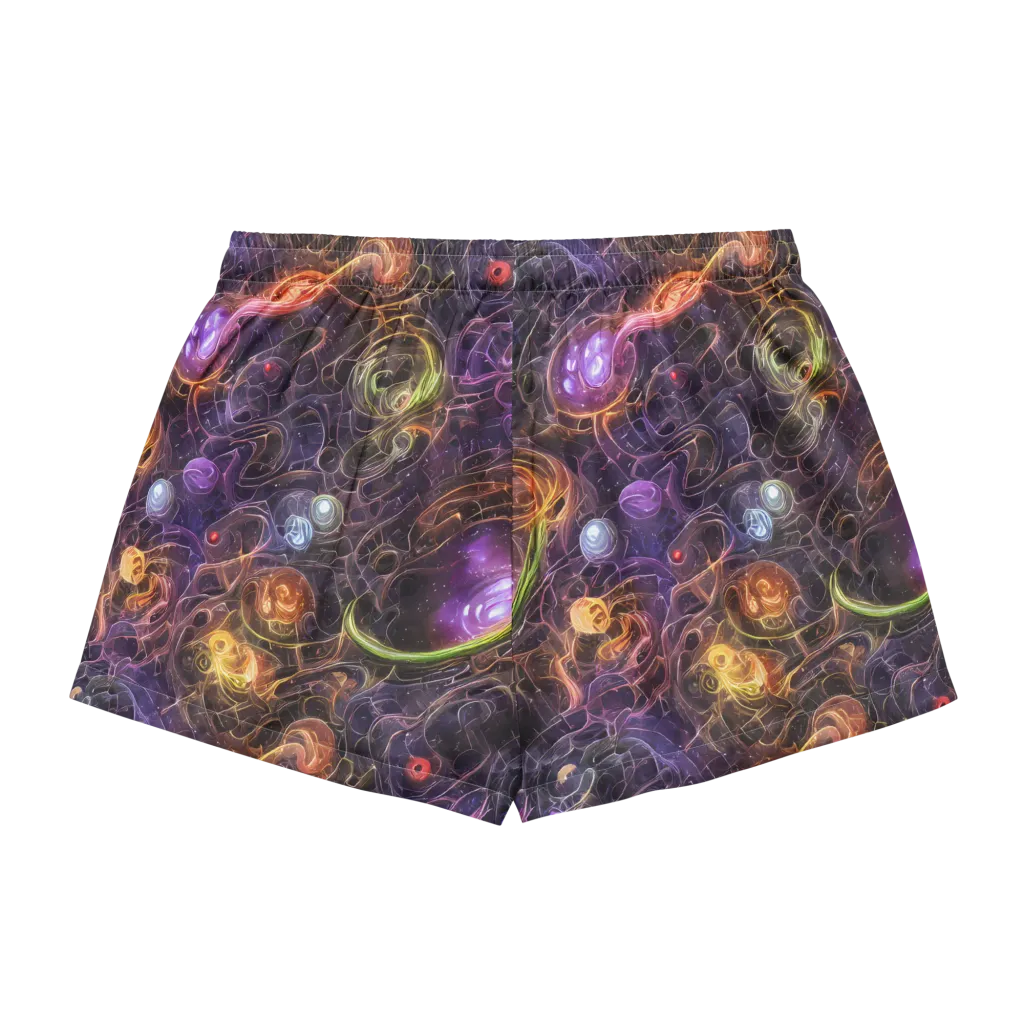 Luminous Gravity on Women's Pajama Shorts — Back
