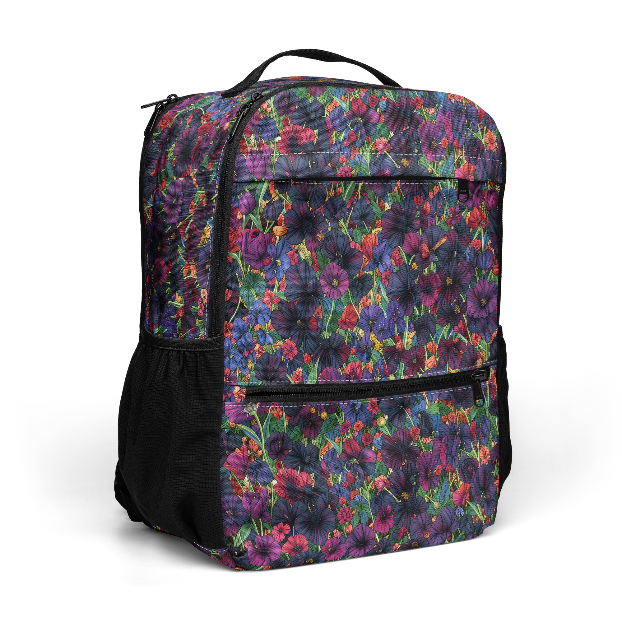 Velvet Wildflowers on Utility Backpack — Right Front