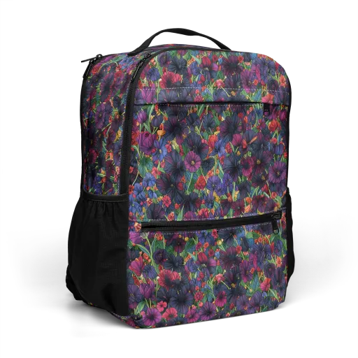 Velvet Wildflowers on a Utility Backpack