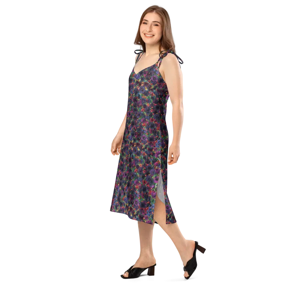 Velvet Wildflowers on Slip Dress — Left Front