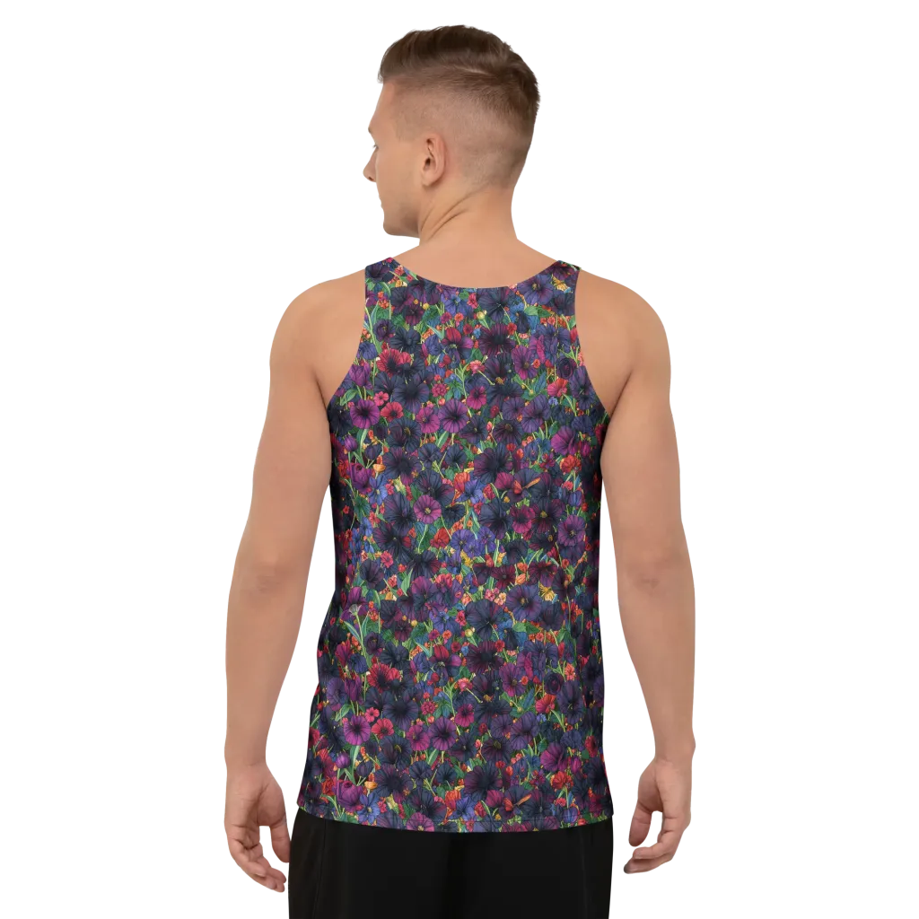 Velvet Wildflowers on Men's Tank Top — Back