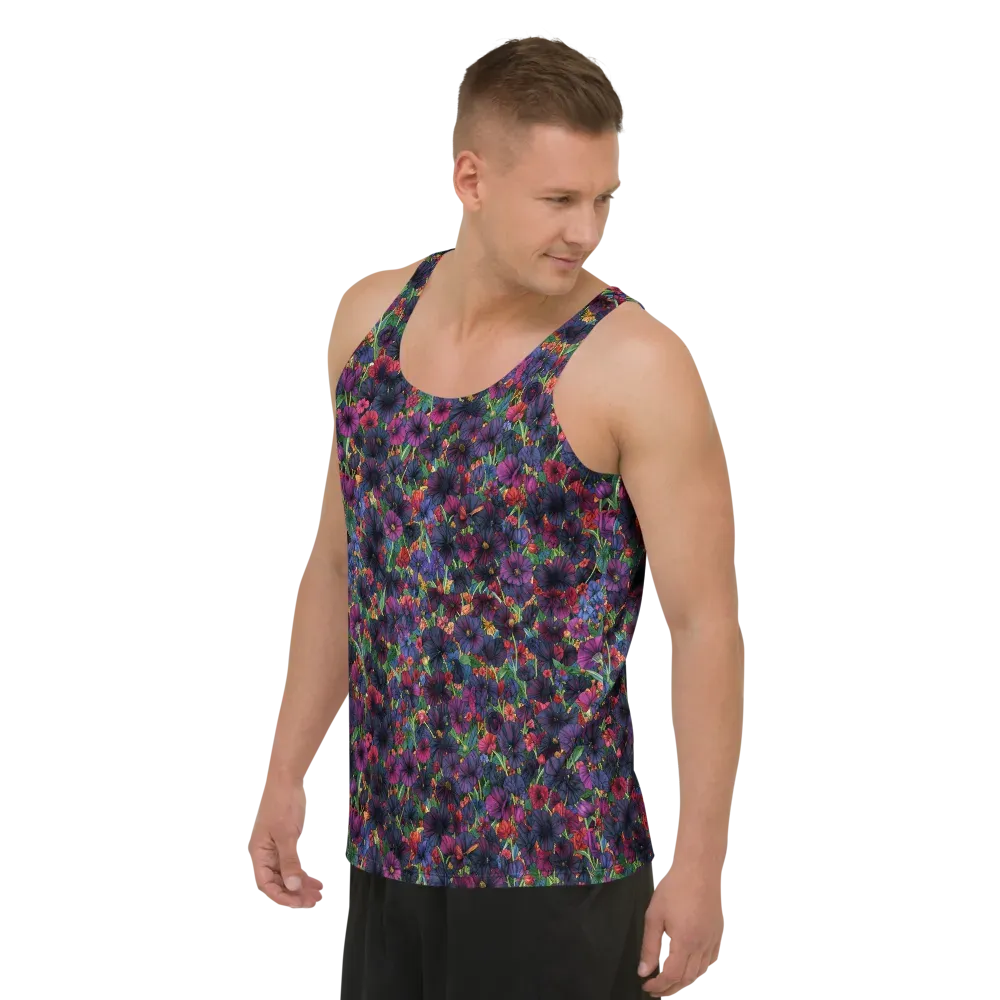 Velvet Wildflowers on Men's Tank Top — Left Front