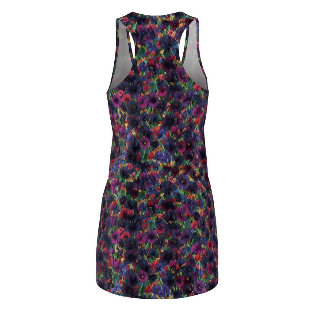 Velvet Wildflowers on Racerback Dress — Back
