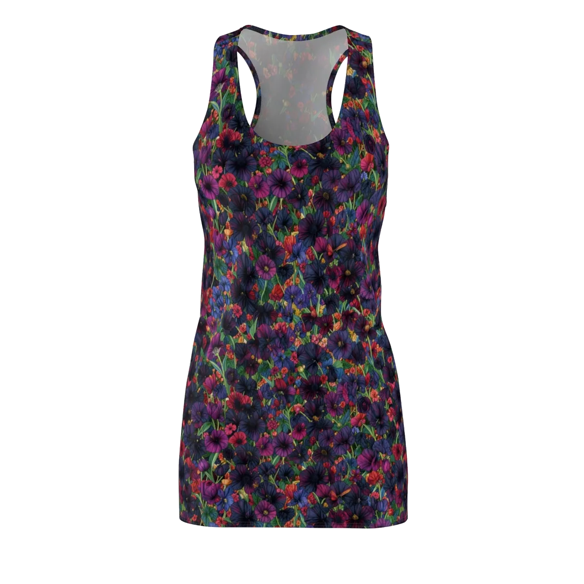 Velvet Wildflowers on Racerback Dress — Front