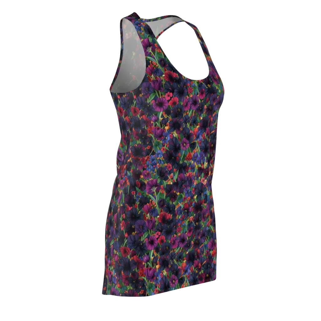 Velvet Wildflowers on Racerback Dress — Front Side