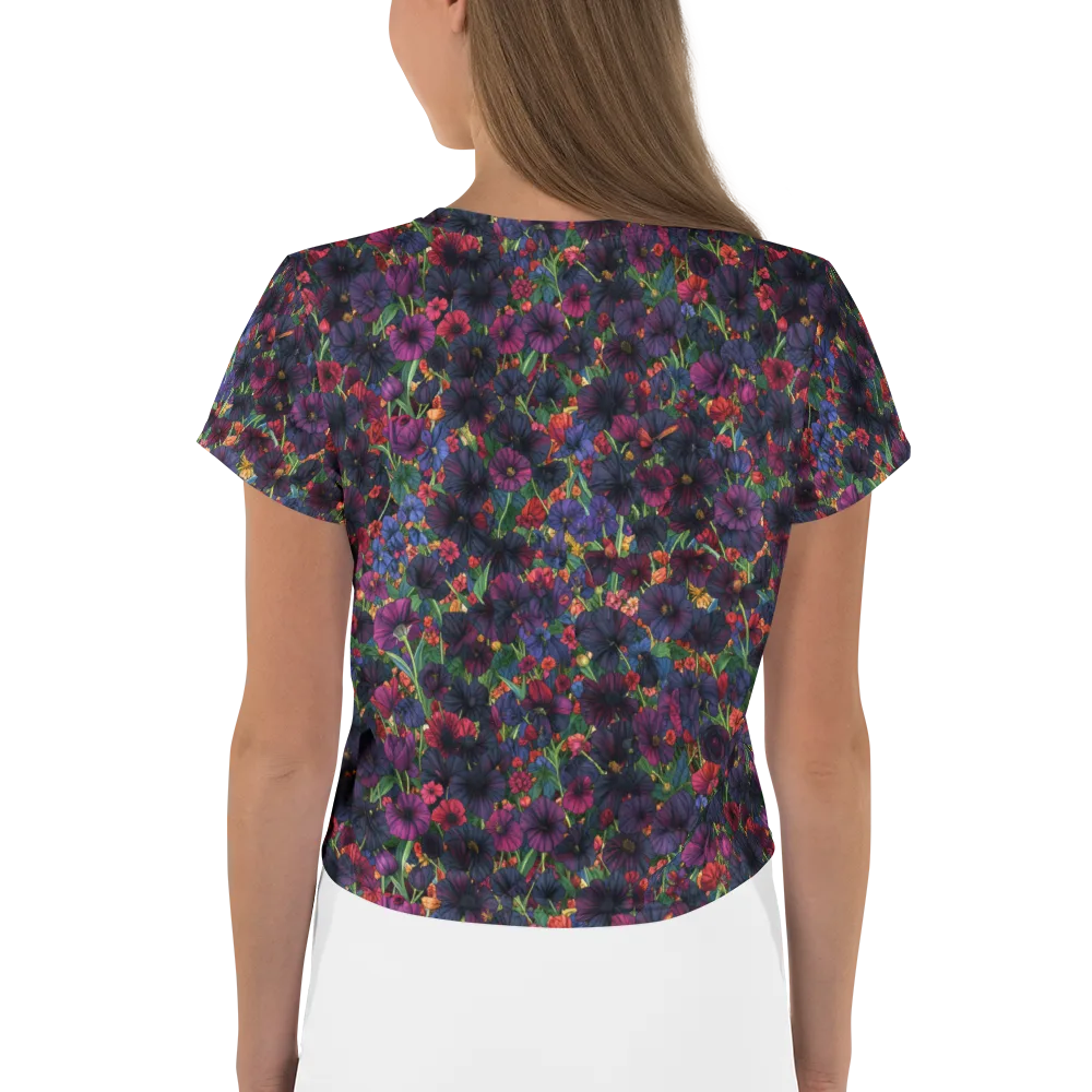 Velvet Wildflowers on Crop Tee — Back