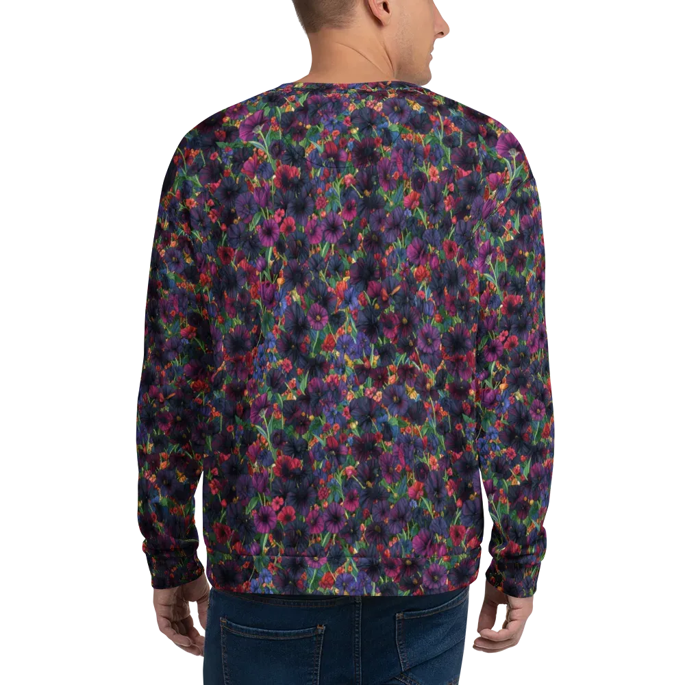 Velvet Wildflowers on Sweatshirt — Back