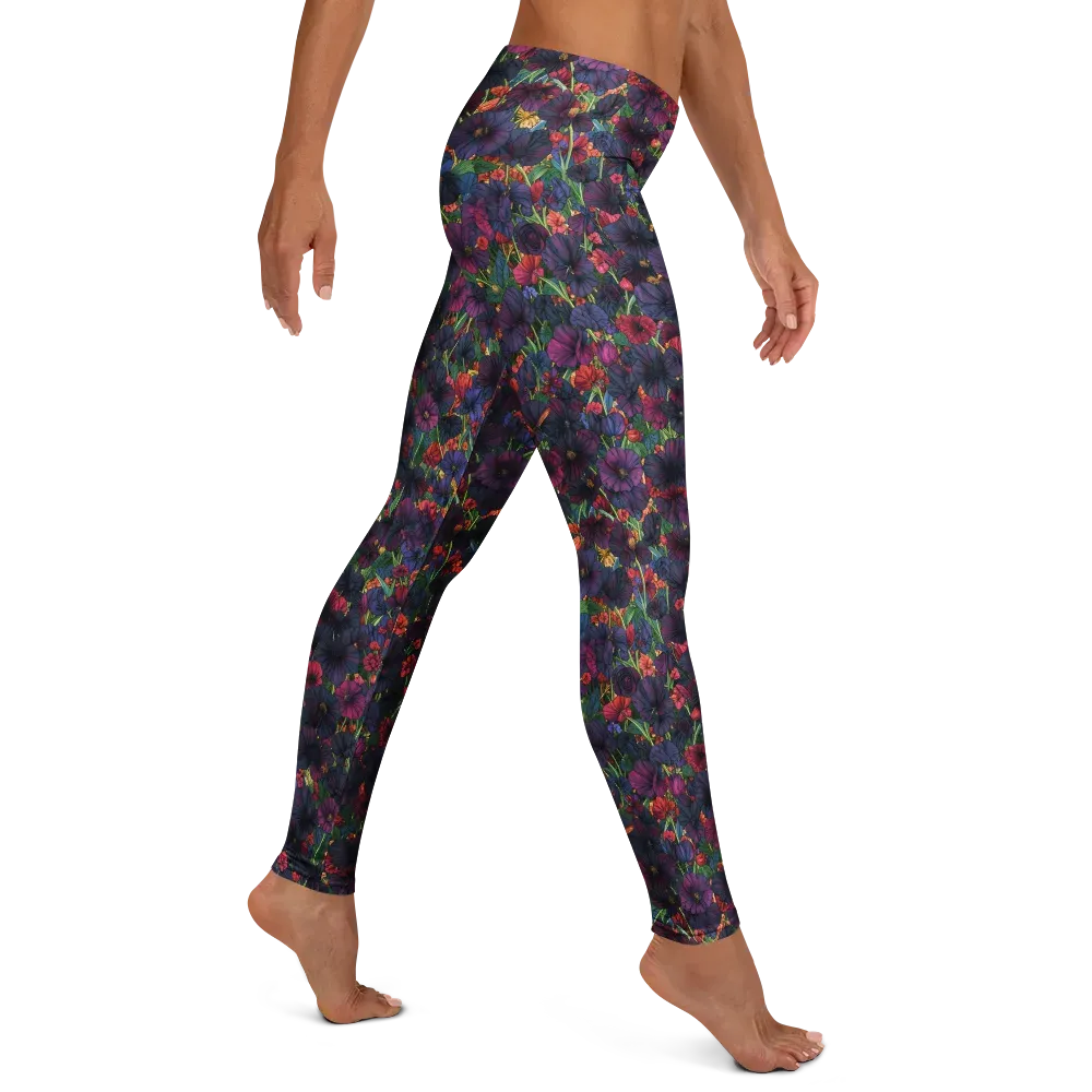 Velvet Wildflowers on Leggings — Right