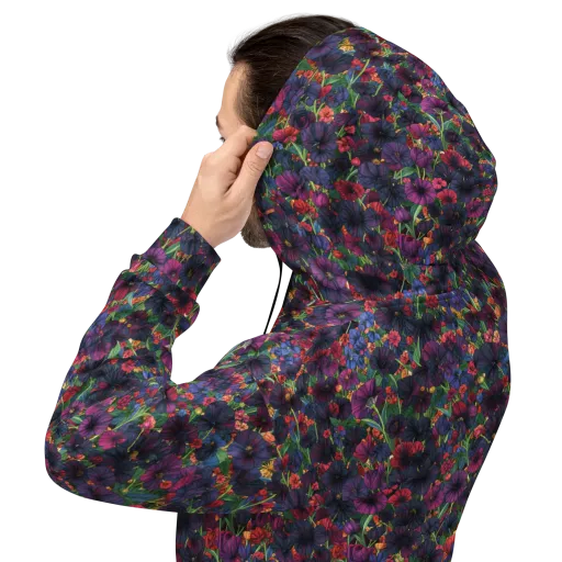 Velvet Wildflowers on a Hoodie