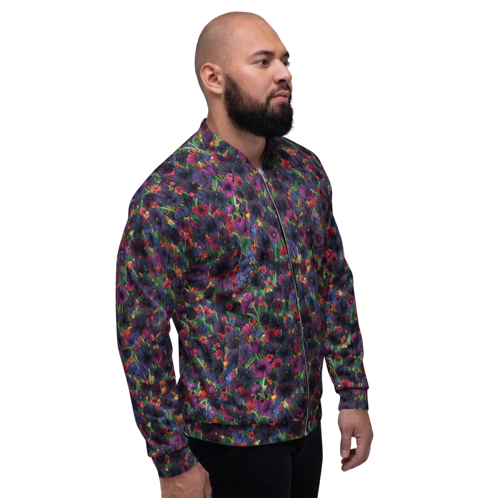 Velvet Wildflowers on Bomber Jacket — Right