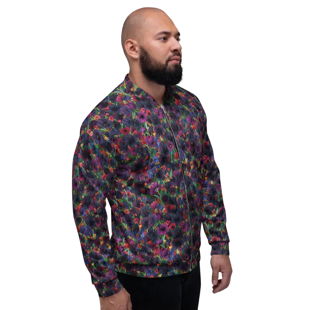 Velvet Wildflowers on Bomber Jacket — Right