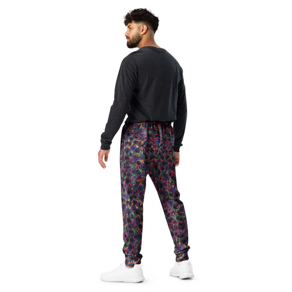 Velvet Wildflowers on Men's Joggers — Back