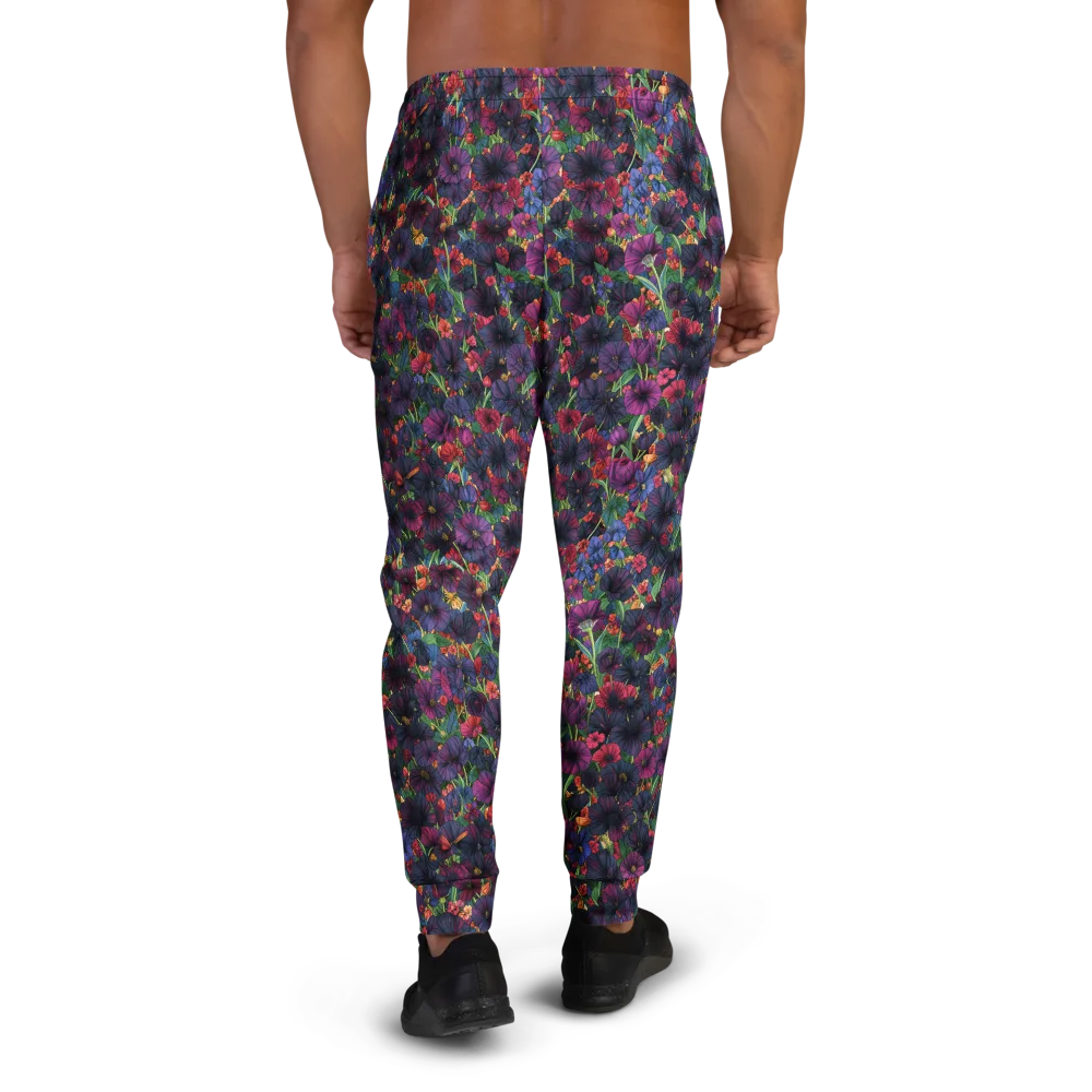 Velvet Wildflowers on Men's Joggers — Back