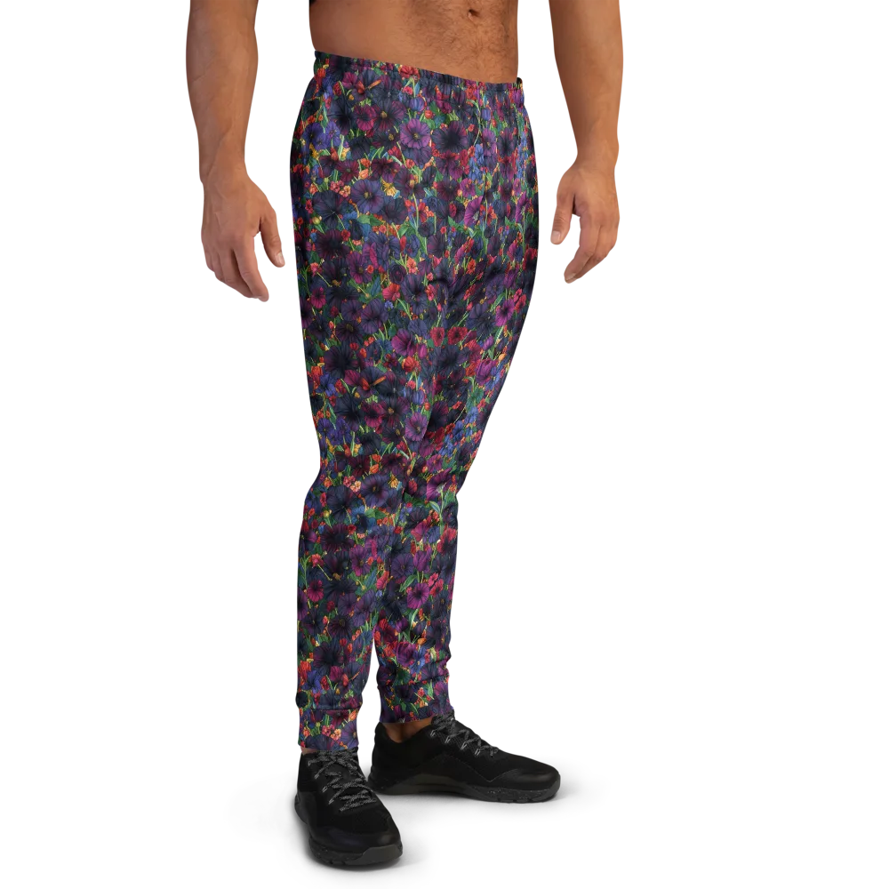Velvet Wildflowers on Men's Joggers — Right