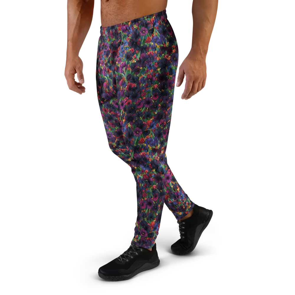 Velvet Wildflowers on Men's Joggers — Left