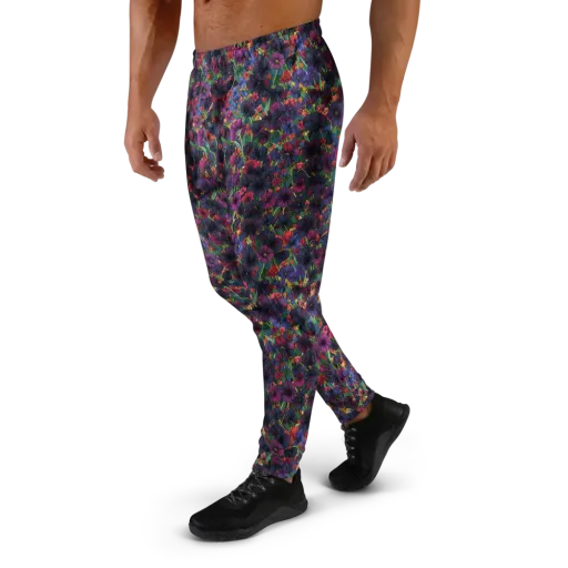 Velvet Wildflowers on a Men's Joggers