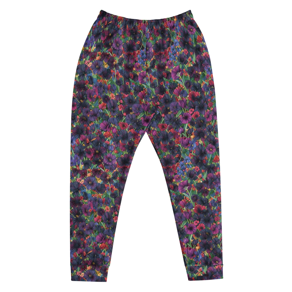 Velvet Wildflowers on Men's Joggers — Front