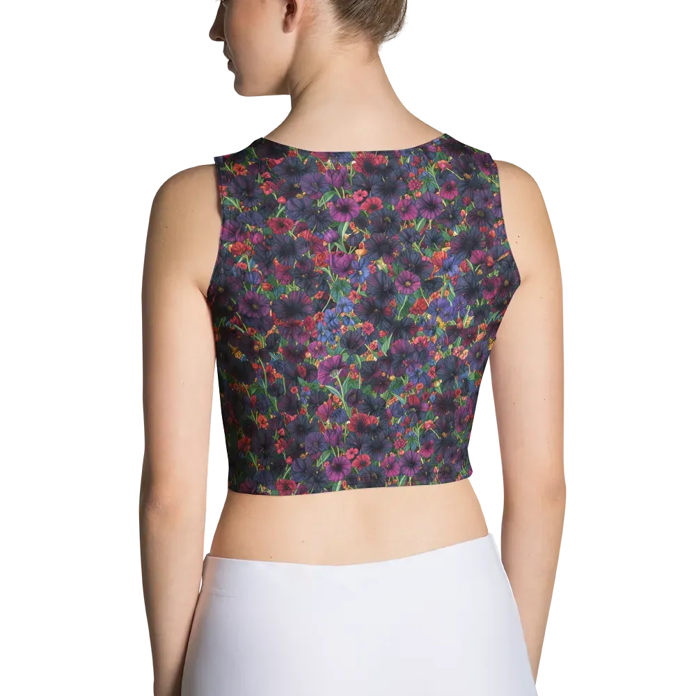 Velvet Wildflowers on Crop Top — Back
