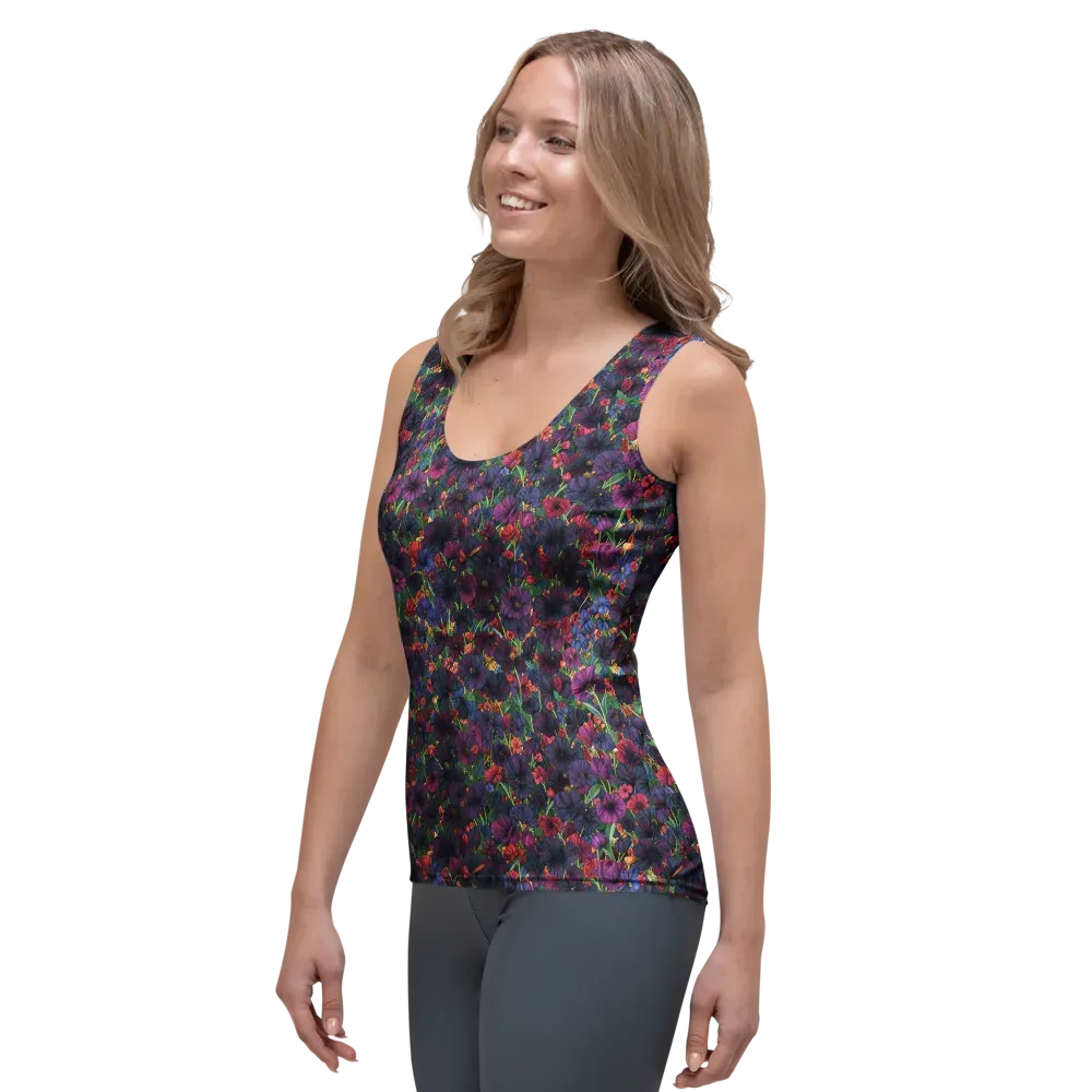 Velvet Wildflowers on Women's Tank Top — Left Front