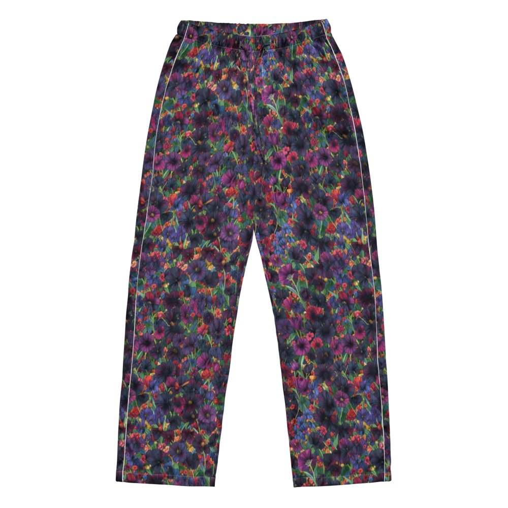 Velvet Wildflowers on Women's Pajama Pants — Front