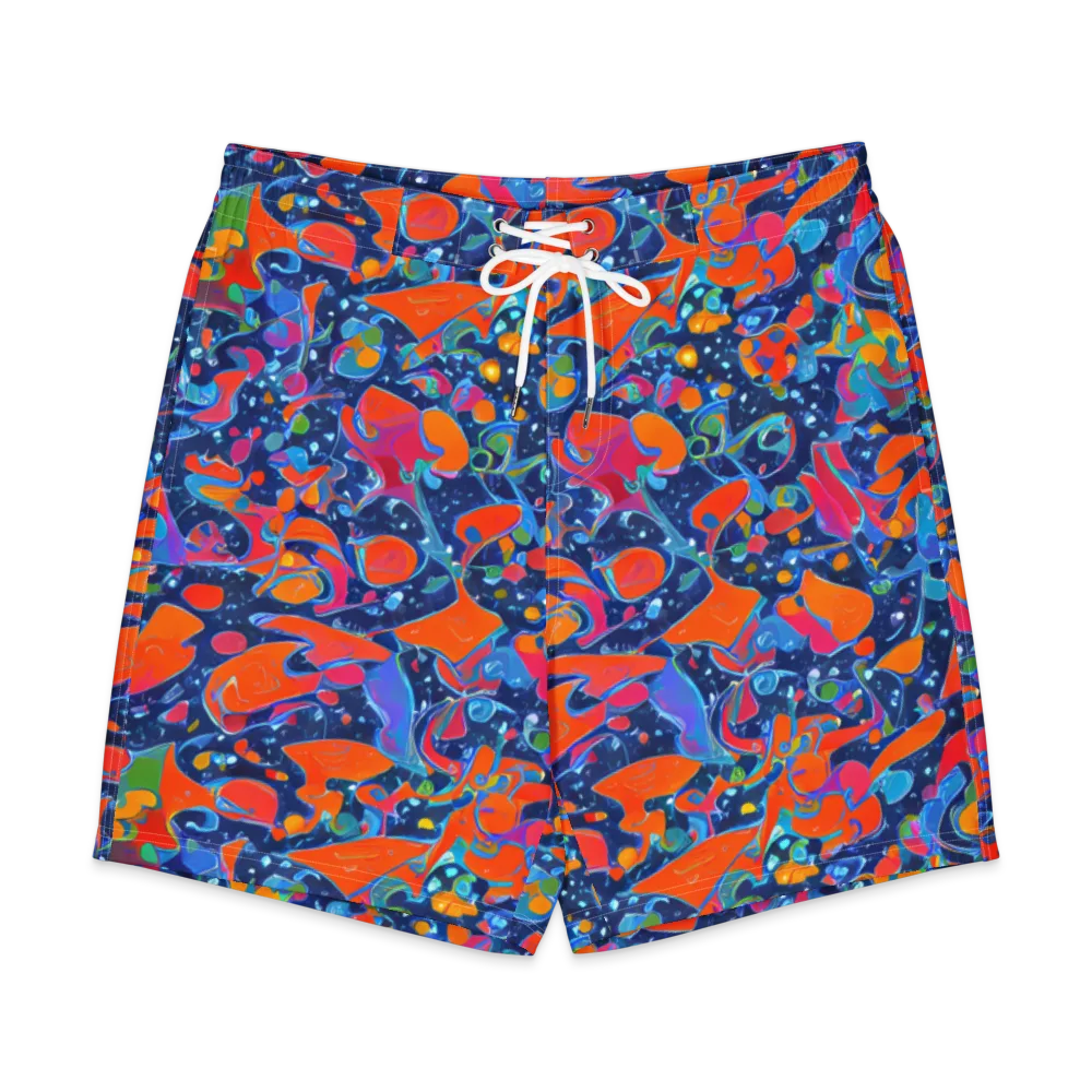 Cosmic Splatter on Men's Board Shorts — Front