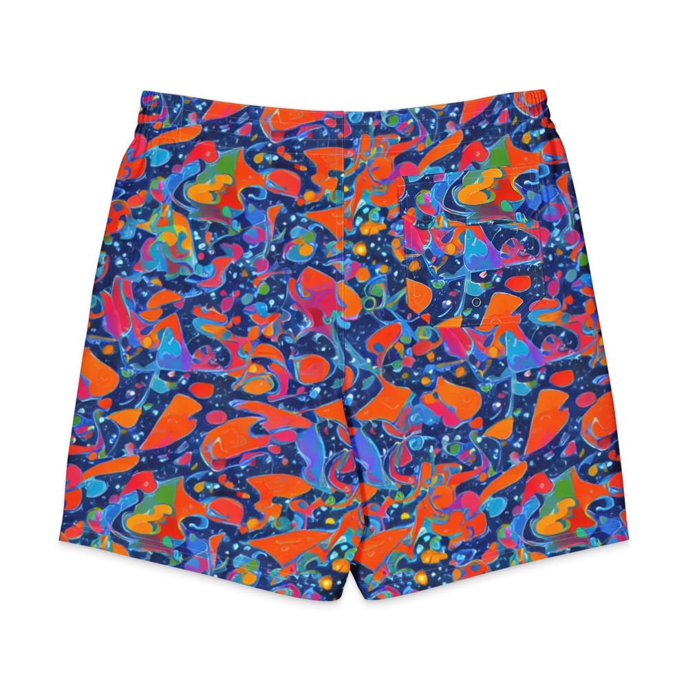 Cosmic Splatter on Men's Board Shorts — Back