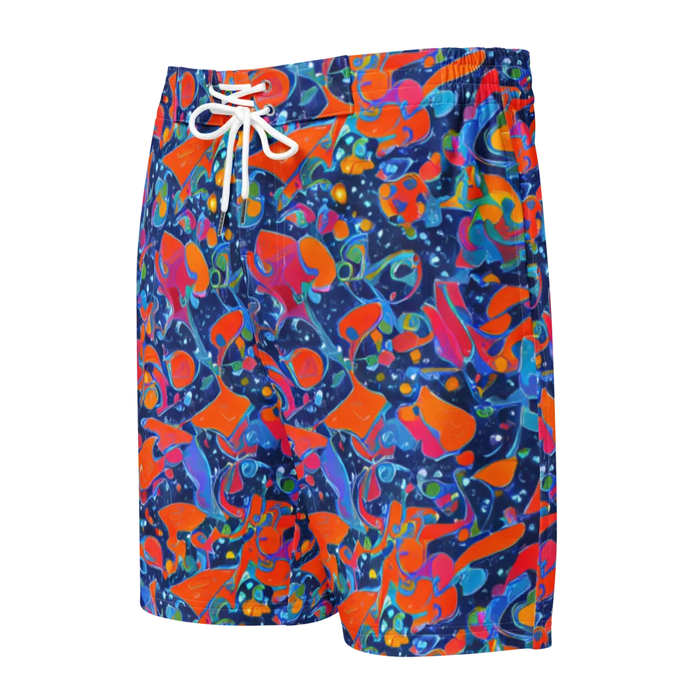 Cosmic Splatter on Men's Board Shorts — Front
