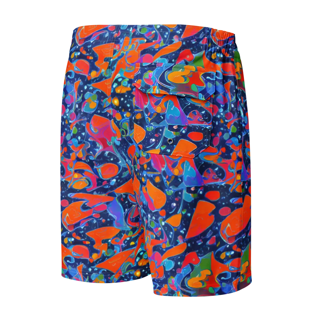 Cosmic Splatter on Men's Board Shorts — Back