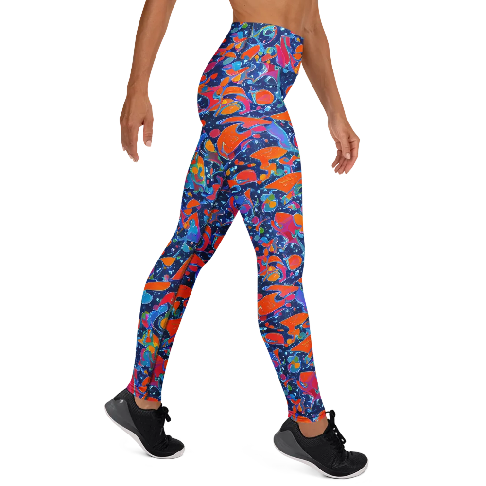 Cosmic Splatter on Yoga Leggings — Right