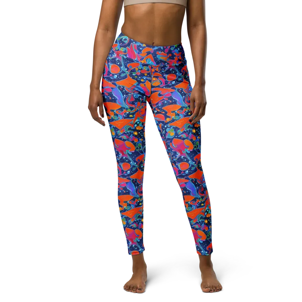 Cosmic Splatter on Yoga Leggings — Front