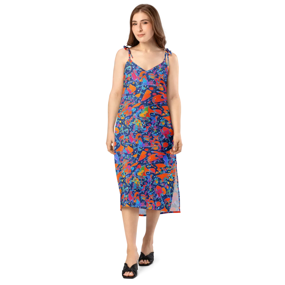 Cosmic Splatter on Slip Dress — Front