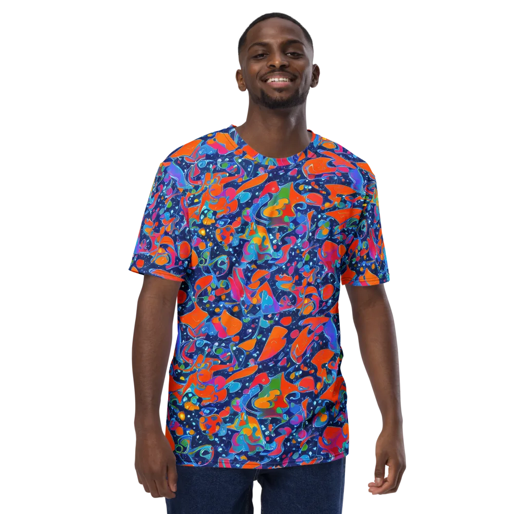 Cosmic Splatter on Men's Crew Neck T-Shirt — Front