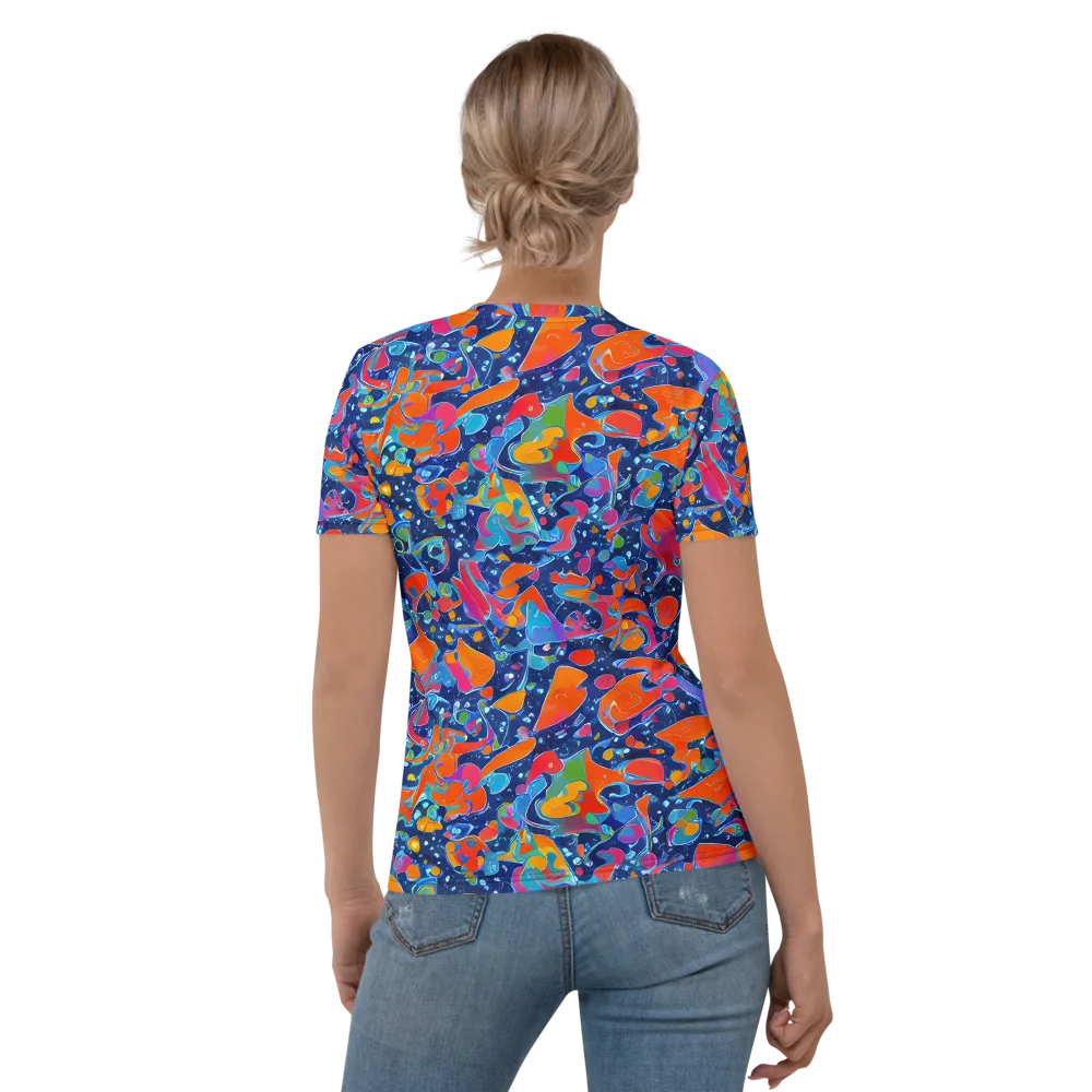 Cosmic Splatter on Women's Crew Neck T-Shirt — Back