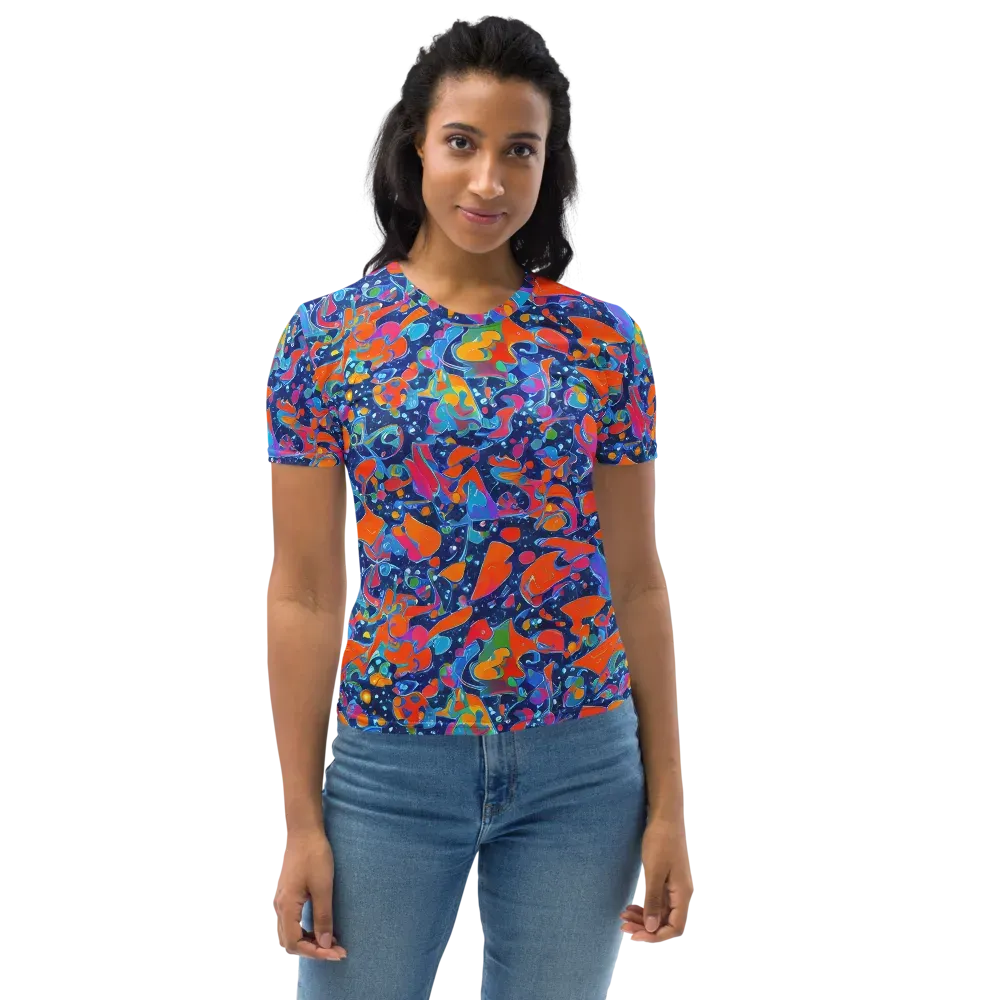 Cosmic Splatter on Women's Crew Neck T-Shirt — Front