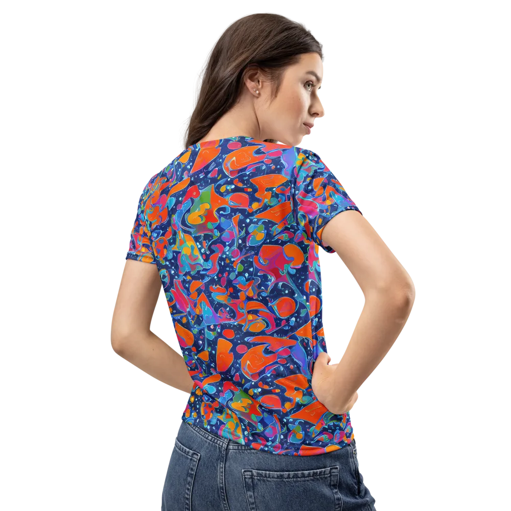Cosmic Splatter on Women's Crew Neck T-Shirt — Back