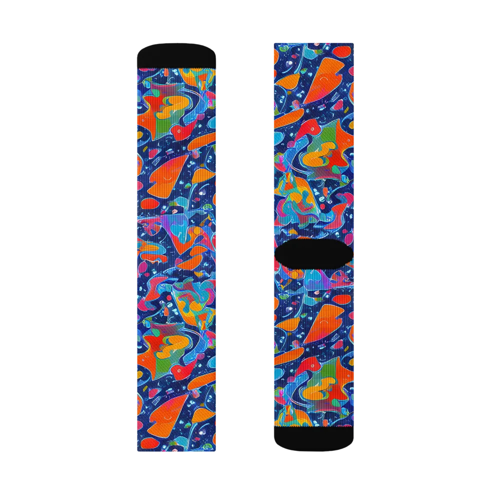 Cosmic Splatter on Socks — Left Sock