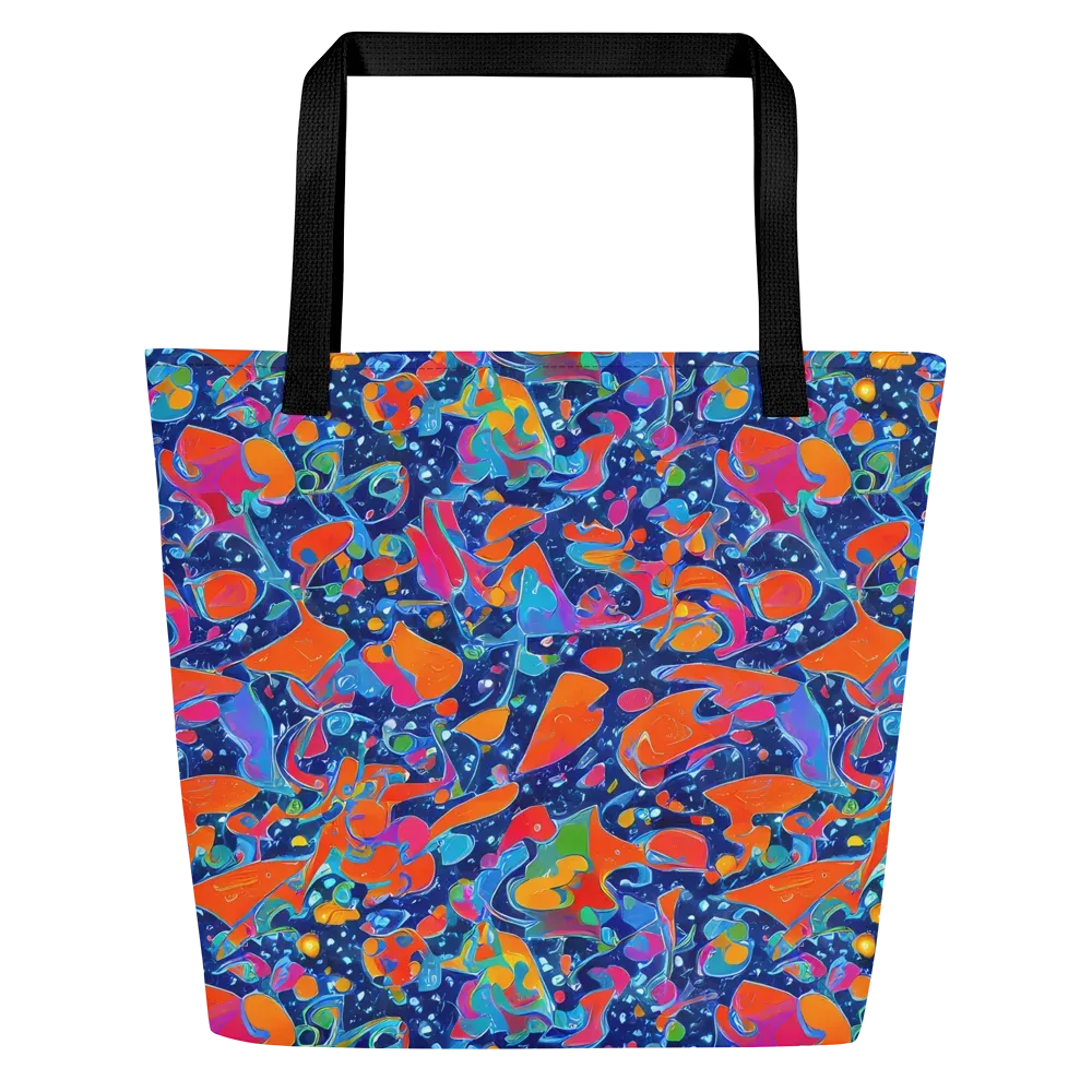Cosmic Splatter on Large Tote Bag W/ Pocket — Front