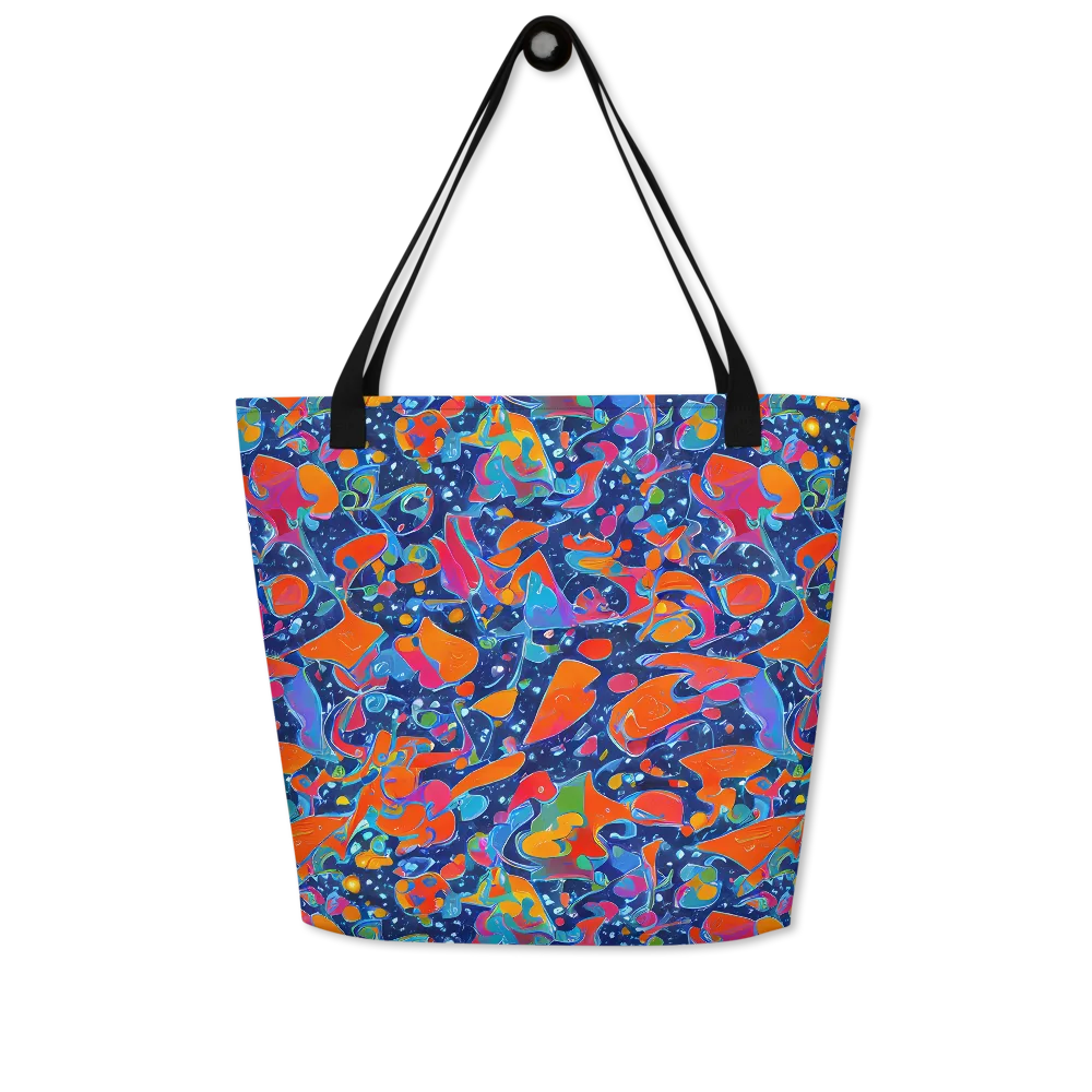 Cosmic Splatter on Large Tote Bag W/ Pocket — Front