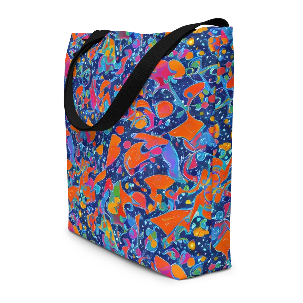 Cosmic Splatter on Large Tote Bag W/ Pocket — Front