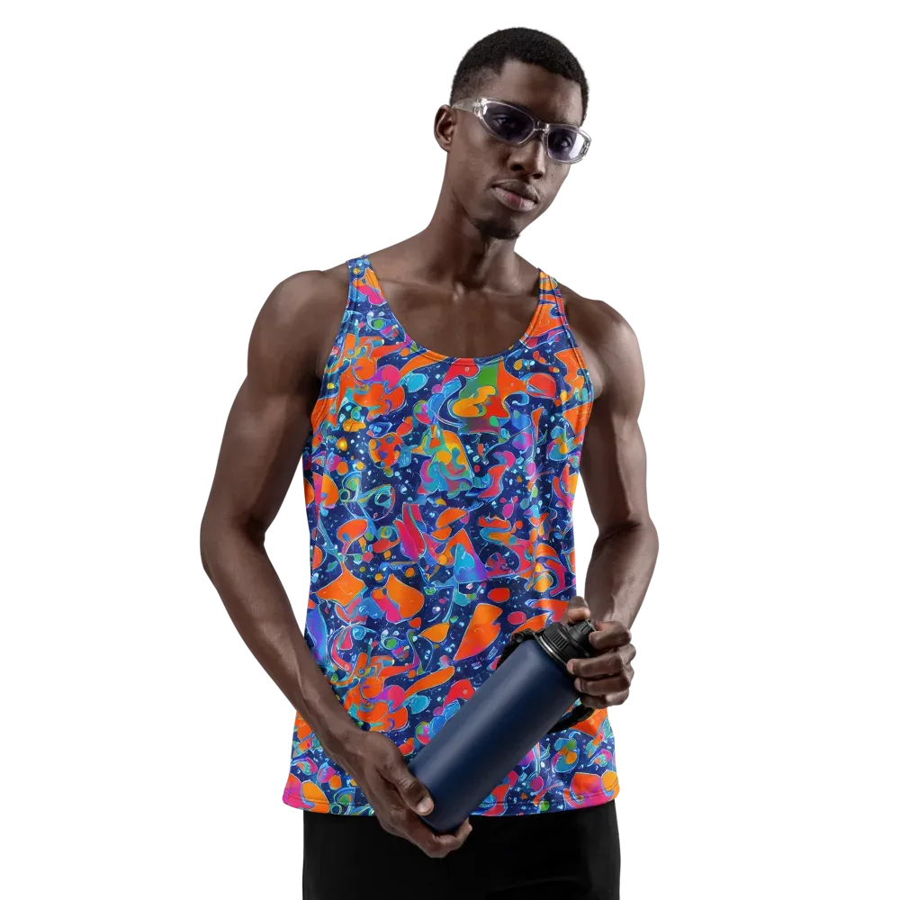 Cosmic Splatter on Men's Tank Top — Front